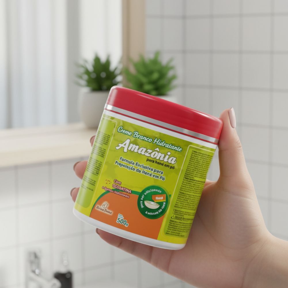 Creme Branco Para Hidratação Divina Dama Amazônia 500g Queratina Cabelo