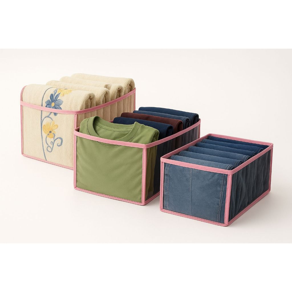 Colmeia Organizadora P Para Closet e Gavetas Roupas Pequenas Com Viés e Divisórias Kit 10 Pçs Cores