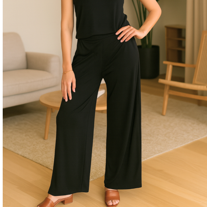 Calça Feminina Pantalona Elegante Tendência Dia a Dia Casual em Oferta na Shopee