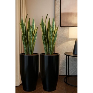 Kit 2 Vasos Para Plantas Coluna Luxo Grande 67x35x24 ( COM PRATO ) em Oferta na Shopee