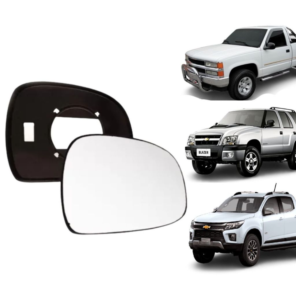 LENTE RETROVISOR COM BASE S10 BLAZER SILVERADO LADO ESQUERDO