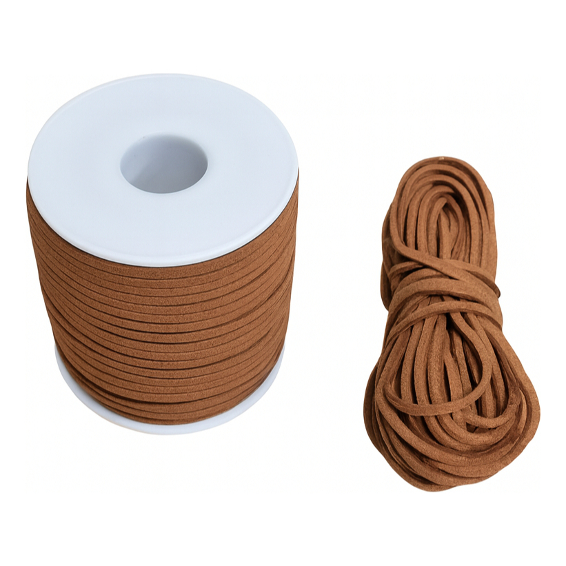 Cordão camurça 2,5mm fio couro tira suede 10 a 50m diy choker colar legítimo pulseira em Oferta na Shopee