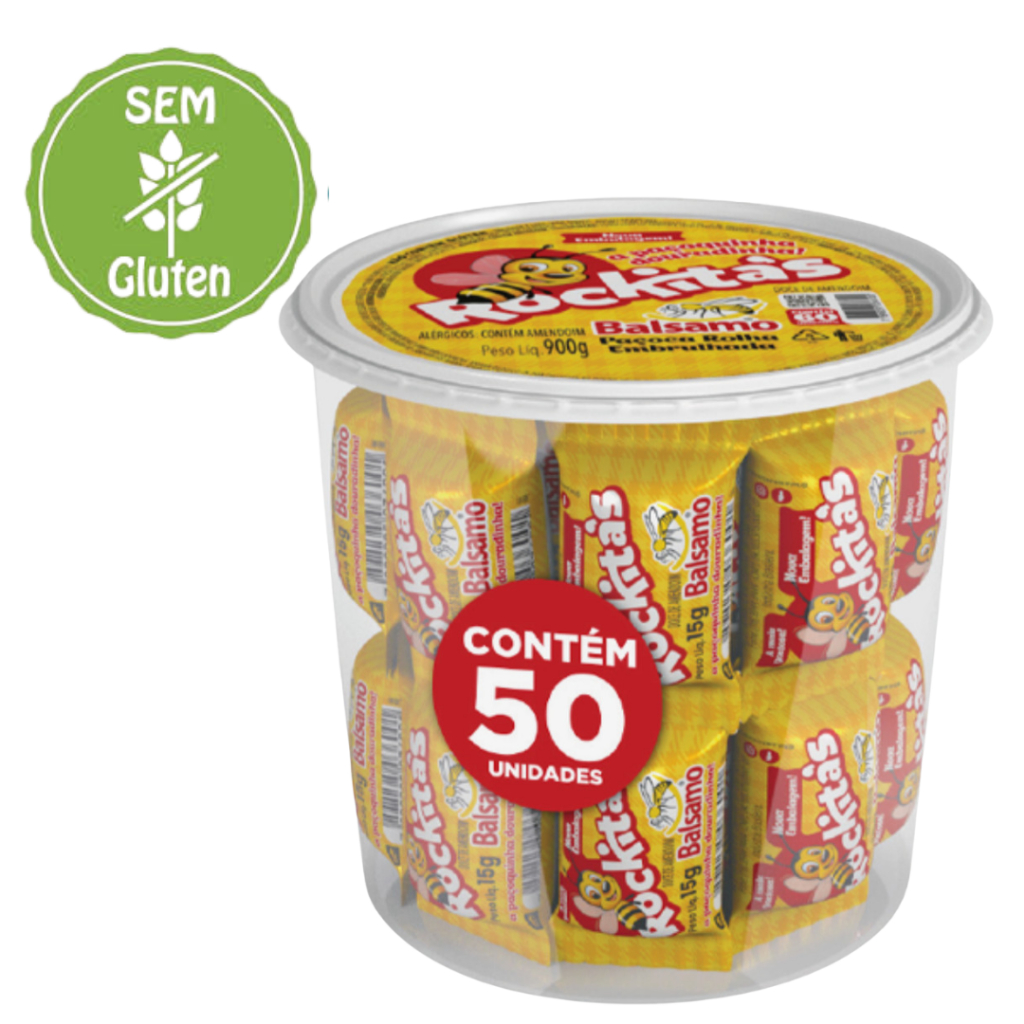 Paçoca Rolha Rockitas 750g | Pote com 50 Unidades de Sabor Autêntico em Oferta na Shopee