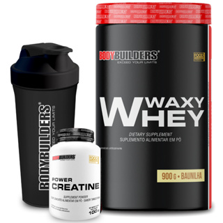 Kit Waxy Whey 900g + Creatina 100g (Tangerina) + Coqueteleira - Aumento de Massa - Bodybuilders em Oferta na Shopee