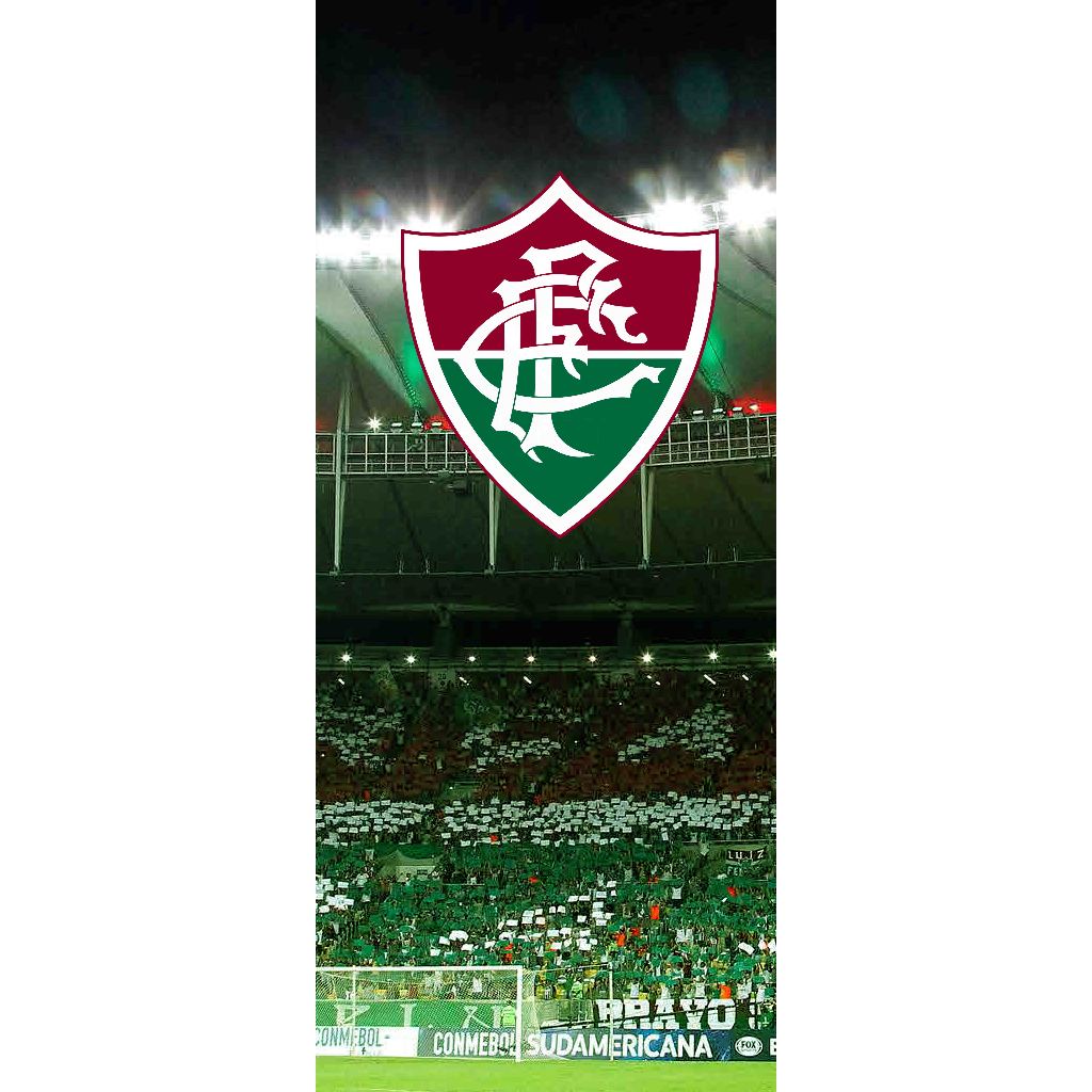 CAPA PARA PORTA DECORATIVA  FUTEBOL - FLUMINENSE 01 - TECIDO SUBLIMADO COM ELASTICO NAS PONTAS