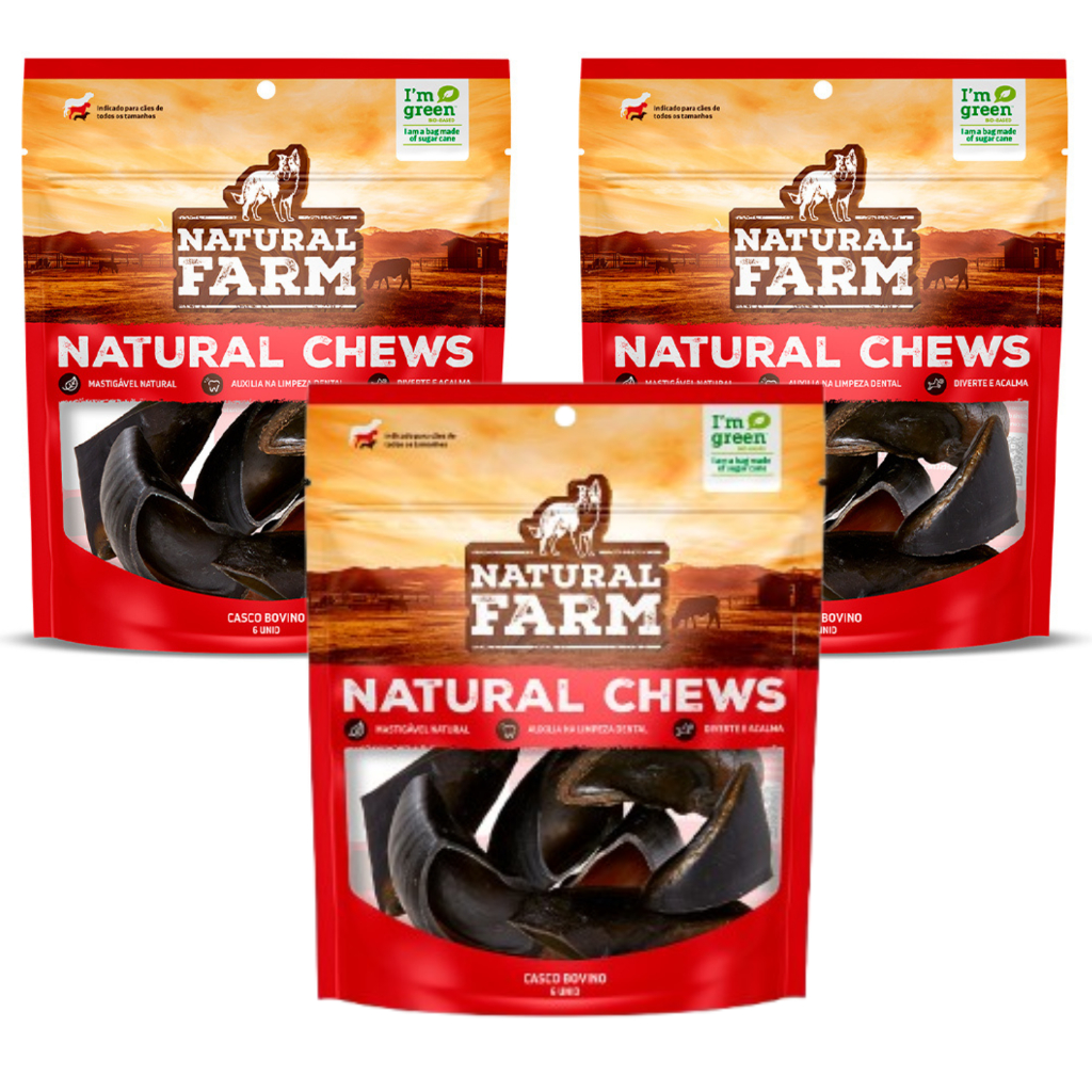 Pacote Casco Bovino 18 Unid Natural Mordedor Pra Cachorro em Oferta na Shopee