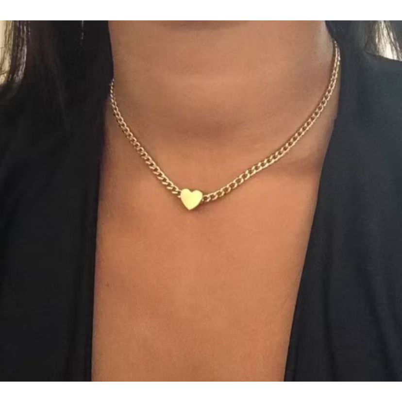 Colar/Chocker ou Pulseira Feminino Coração Delicado. Alta Qualidade
