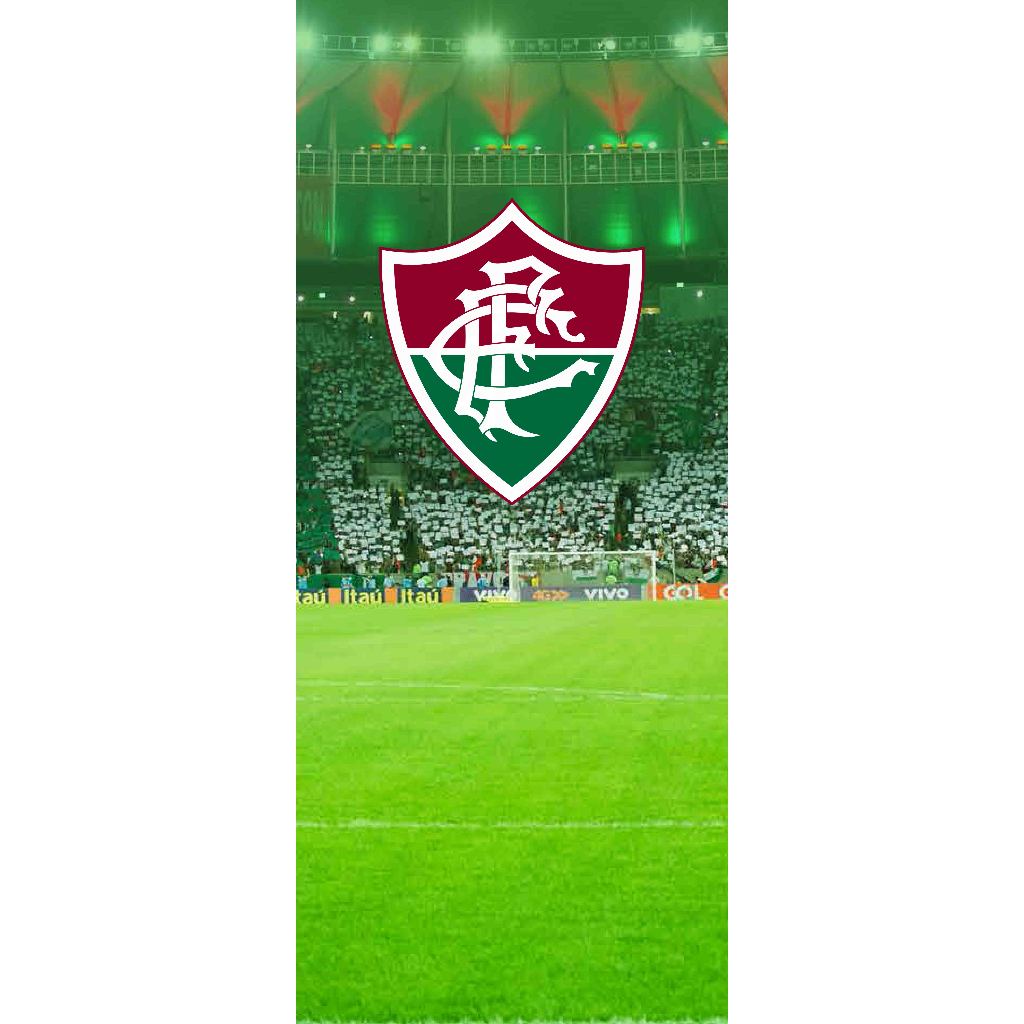 CAPA PARA PORTA DECORATIVA  FUTEBOL - FLUMINENSE 03 - TECIDO SUBLIMADO COM ELASTICO NAS PONTAS