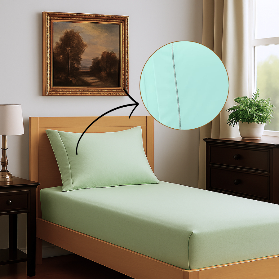 Jogo Lençol 2 Peças Solteiro 188X88cm 400 fios Com Elástico - Fronha Ponto Palito em Oferta na Shopee