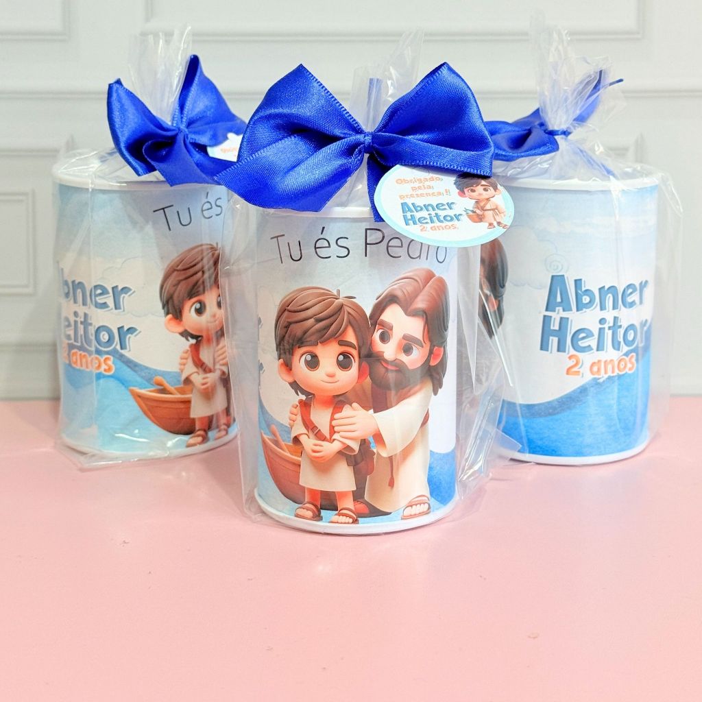 Cofrinho Personalizado TU ES PEDRO com embalagem + laço + tag - FAZEMOS EM TODOS OS TEMAS em Oferta na Shopee