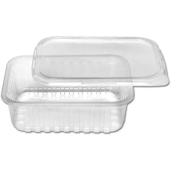 Pacote c/25 Marmitas Plásticas com Tampa 500ml Almoço Comida Refeição Janta Quentinha