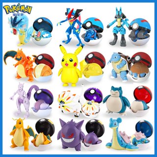 Pokémon Articulado na Pokebola Brinquedo Montável Pokebola Pokemon + Caixa + Manual em Oferta na Shopee