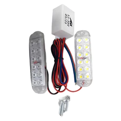 Farol Strobo 12 LEDs Branco 12/24V ASX6081