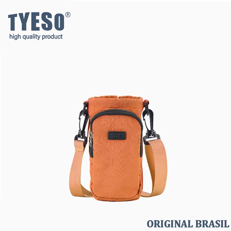 TYESO Bolsa Transversal para Garrafa de Água Três Tamanhos Com Bolso para Celular e Chaves  Alça Ajustável