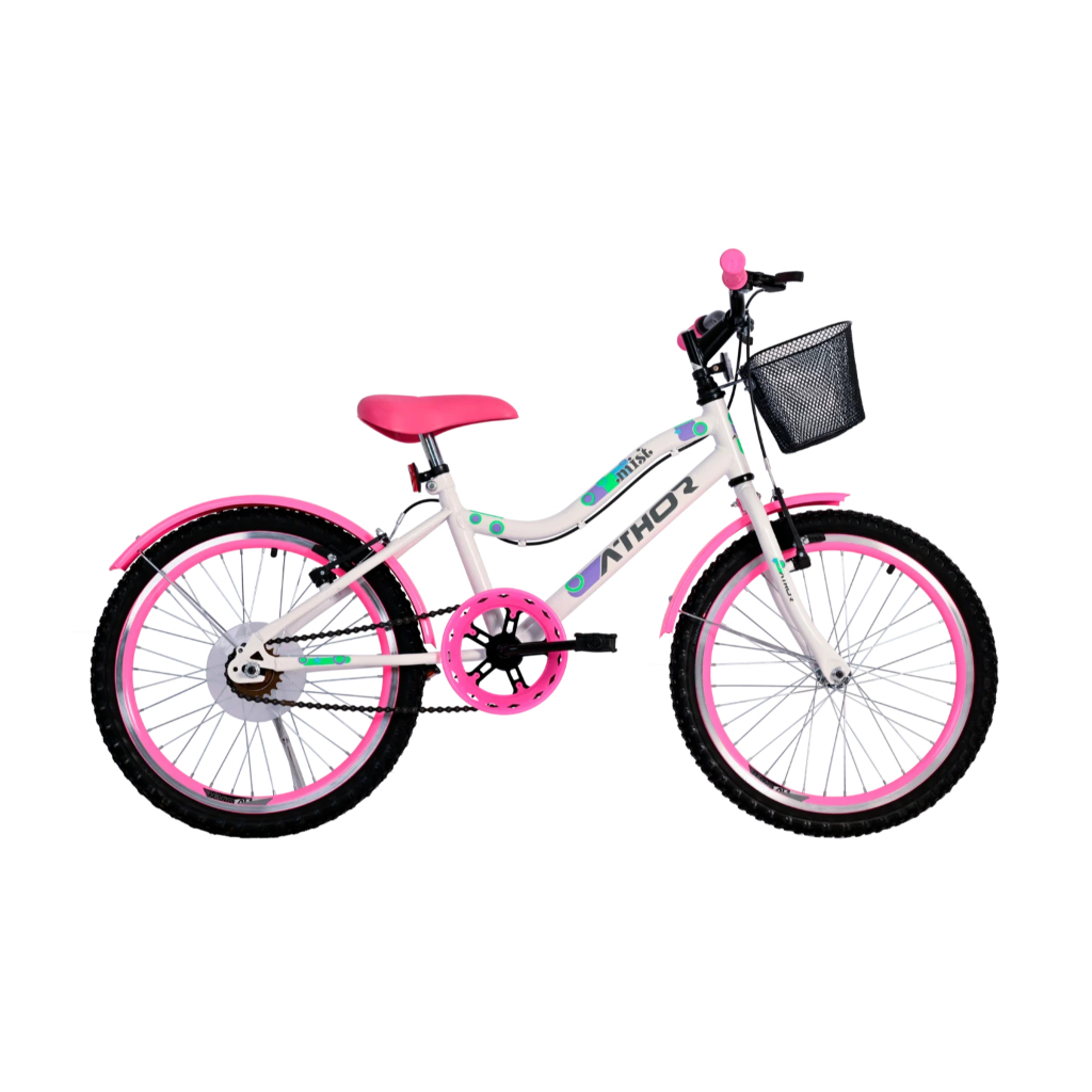 Bicicleta Infantil Feminina Athor Mist Aro 20 Com Cestinha em Oferta na Shopee