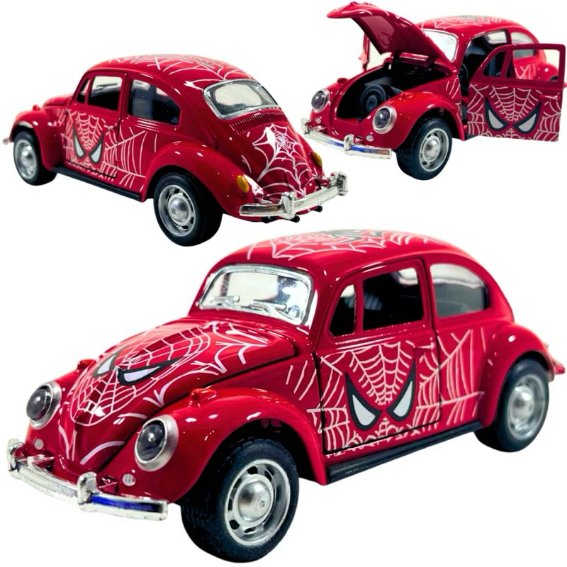 Carrinho Miniatura Metal Abre Portas E Capô Ficção desenho de aranha