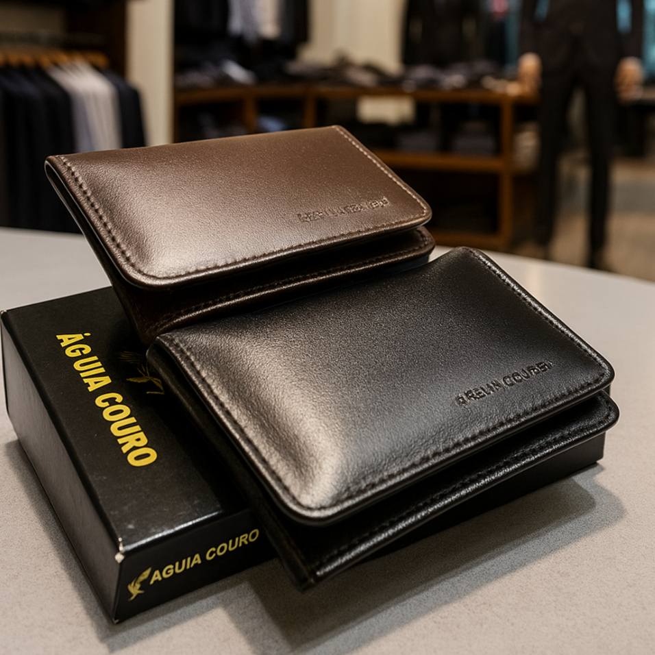 Carteira Masculina Couro Legítimo Modelo L  Porta CNH/RG, 6 Cartões, Porta Moedas Cédulas em Oferta na Shopee