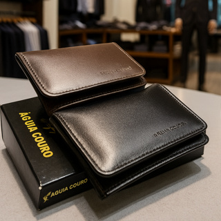 Carteira Masculina Couro Legítimo Modelo L  Porta CNH/RG, 6 Cartões, Porta Moedas Cédulas em Oferta na Shopee