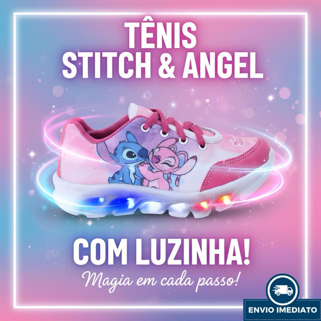 Tênis Infantil com Luzinha Leve Pink Confortável Lançamento Luz Lançamento 20 ao 32 - Mega Promoção