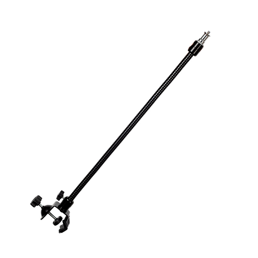 Haste Flexível 50cm Suporte Com Clamp E Pino 1 4 Sou Foto Para Microfone Led E Celular