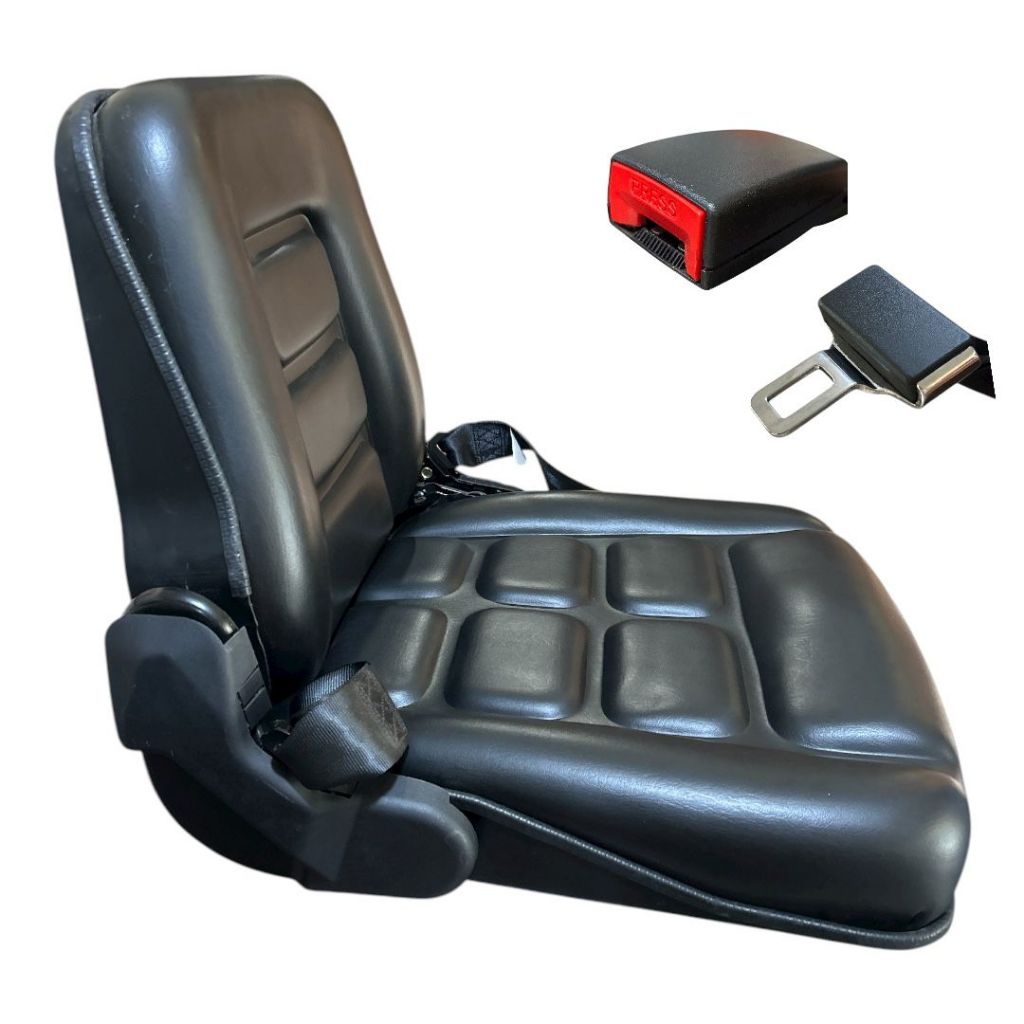 Banco Para Trator Universal Preto + Trilho E Sensor