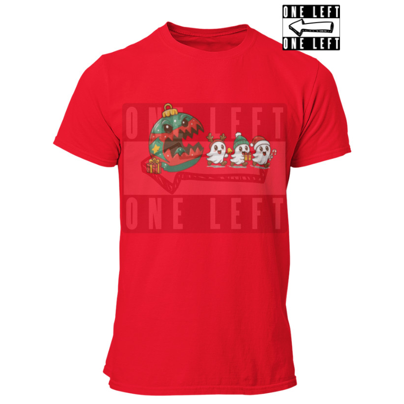 Camiseta Pacman Natal 100% Algodão Fantasmas Camisa Come Come Original Unissex Meme Natal Papai Noel Presentes Gamer