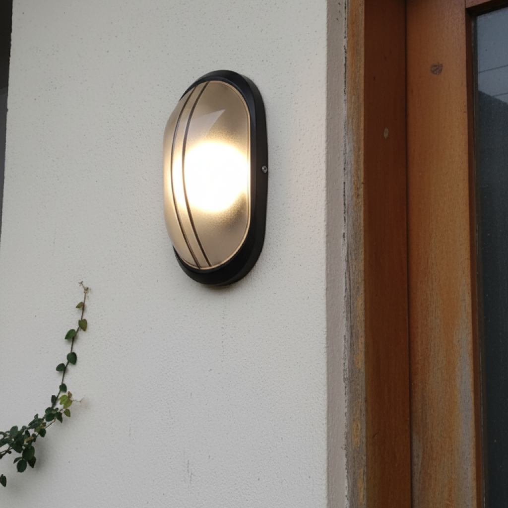 Arandela Luminária Bremen Parede muro Interno Externo Preta