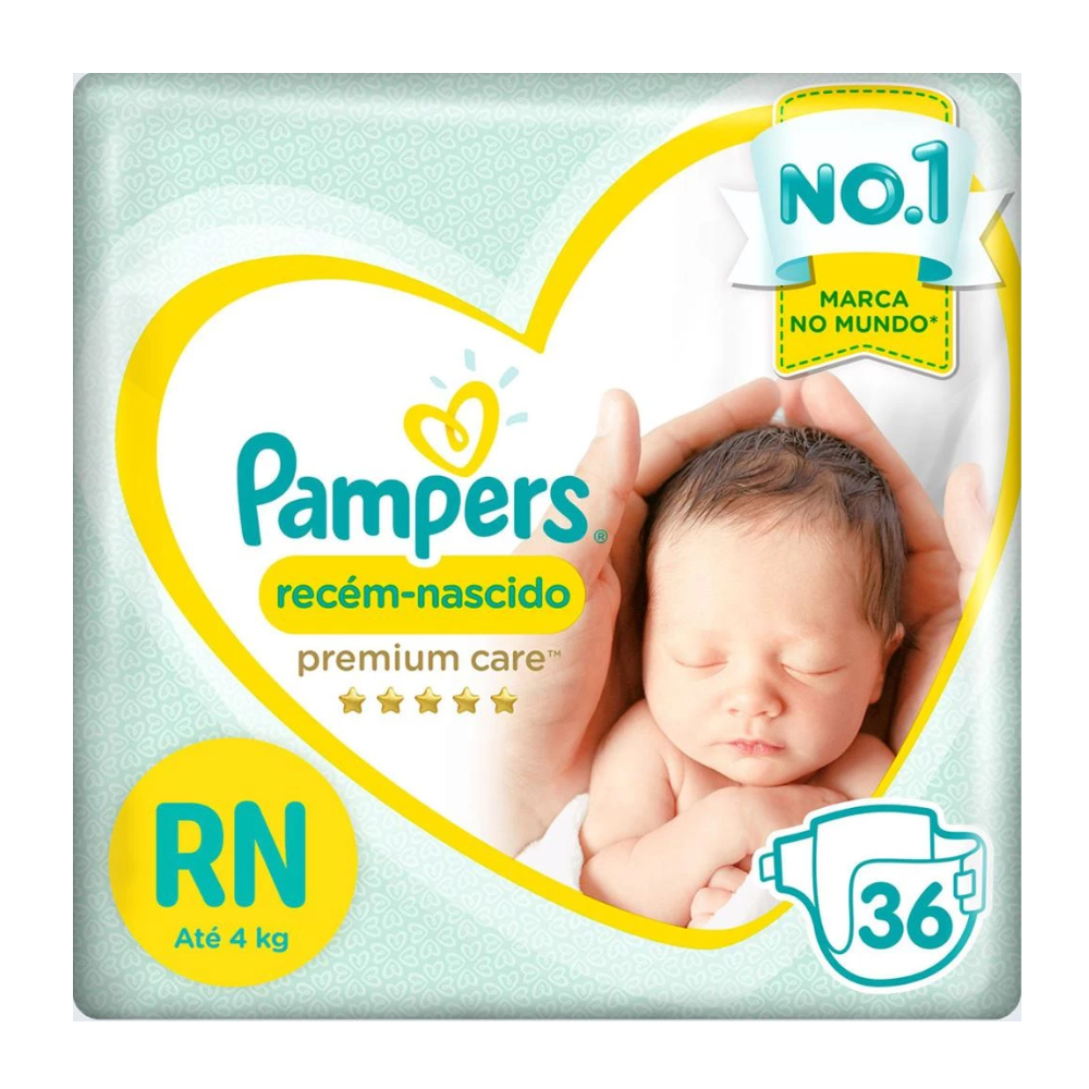 Fraldas Pampers Premium Care RN 36