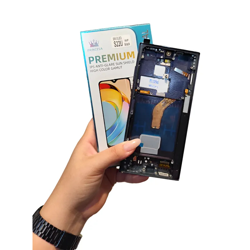 Display Tela Samsung para S22 Ultra S908 OLED Com Aro Princesa Premium 🚀 em Oferta na Shopee
