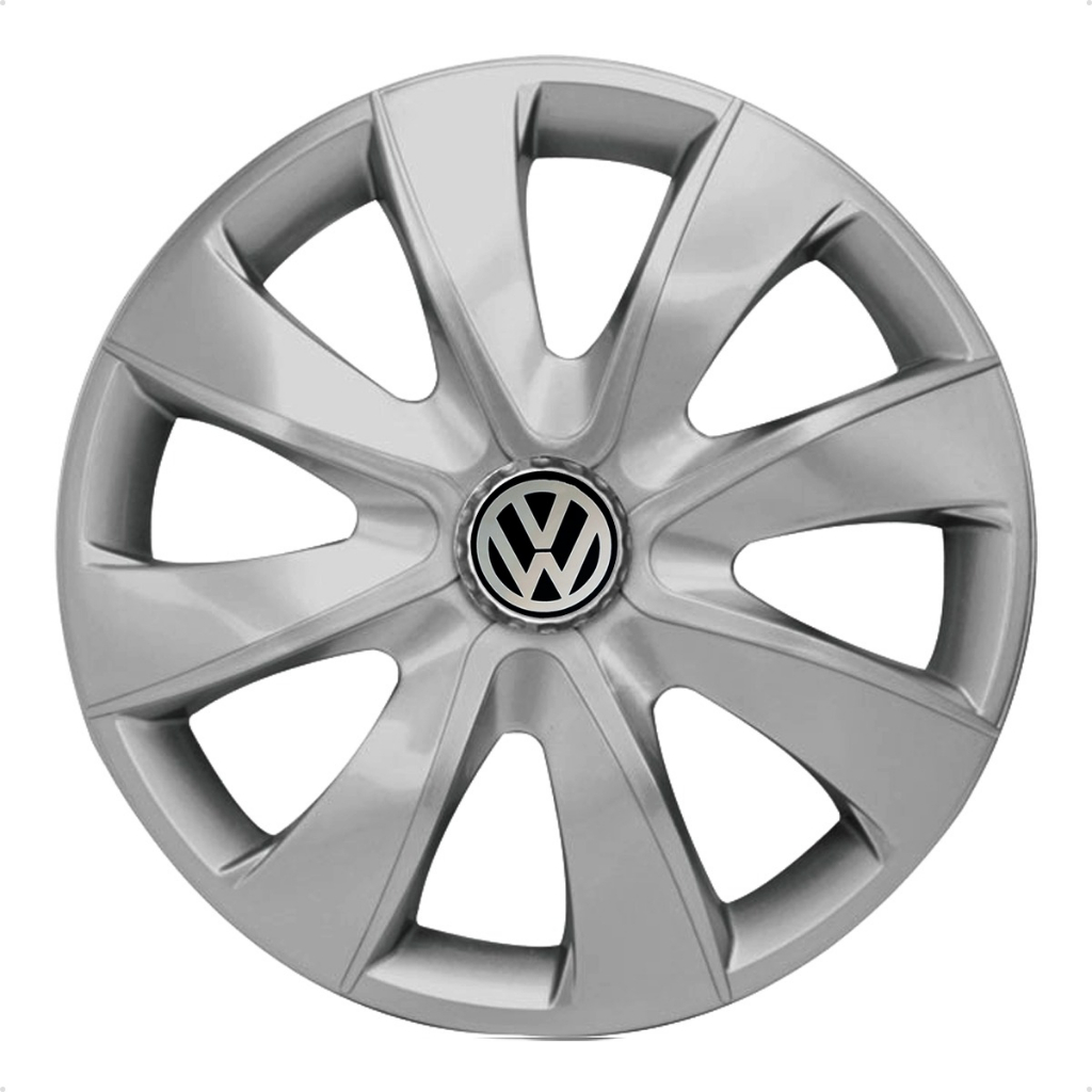 Kit 4 Calota Reforçada Prime Aro 14 Vw Gol G1 G2 G3 G4 G5 G6 - Prateado - Volkswagen