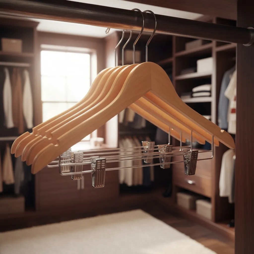 Kit Cabides Madeira Premium com Verniz para Roupas Armario