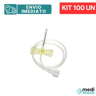 Kit 100 unidades Scalp no 19 para Infusão Intravenosa Medix - Envio Imediato em Oferta na Shopee