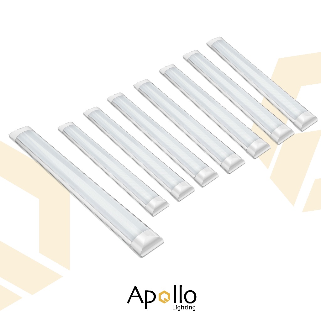 kit 8un 18w Luminária Slim Linear Led  60cm branco/ amarelo/ neutro Tubular slim Sobrepor em Oferta na Shopee
