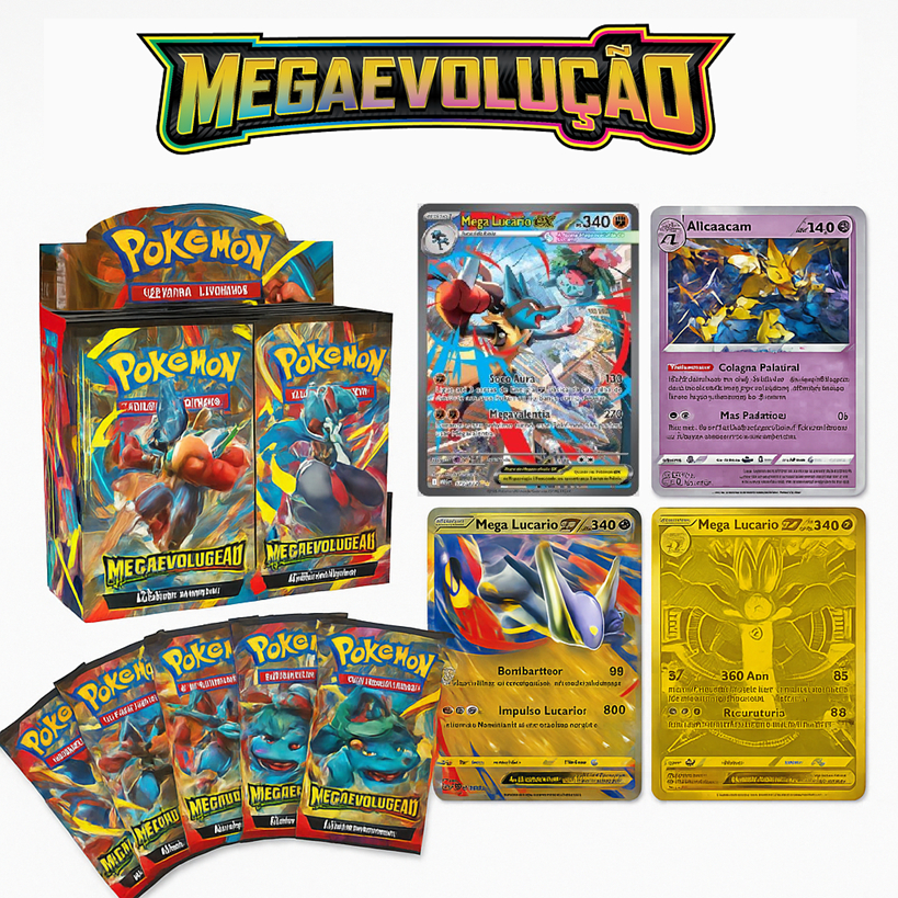 Cartas Avulsas Pokémon Megaevolução – Kit Personalizado até 40 Unidades (Megaevoluções) MEG01