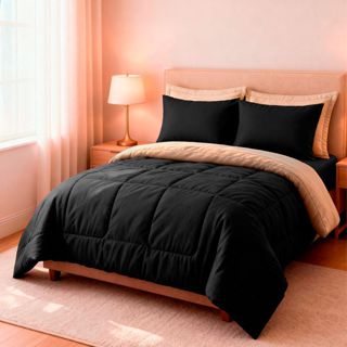 Kit Jogo de Cama Edredom Casal Queen 06 Peças Dupla Face Super Macio Premium Casa Dona em Oferta na Shopee