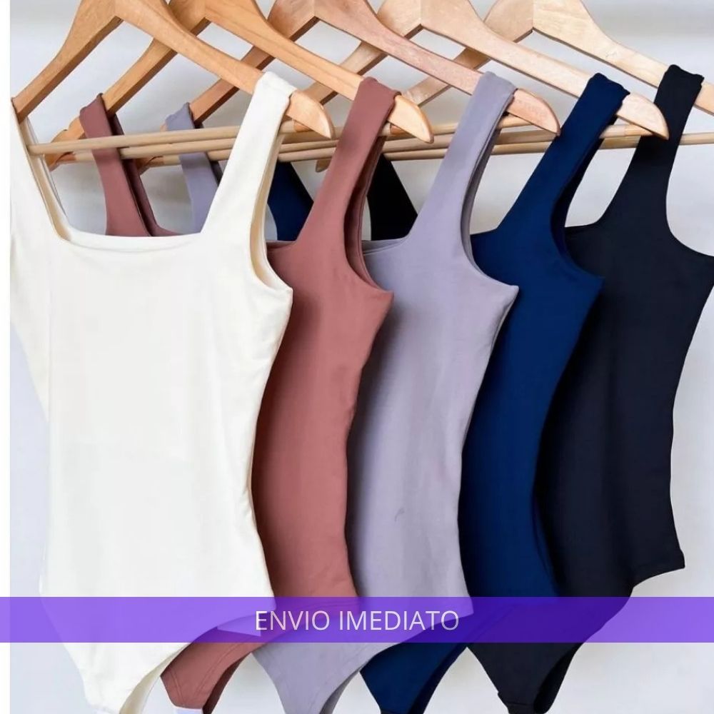 Body Regata Decote Quadrado com Forro Duplo Suplex Premium Moda Blogueira Envio Rapido em Oferta na Shopee