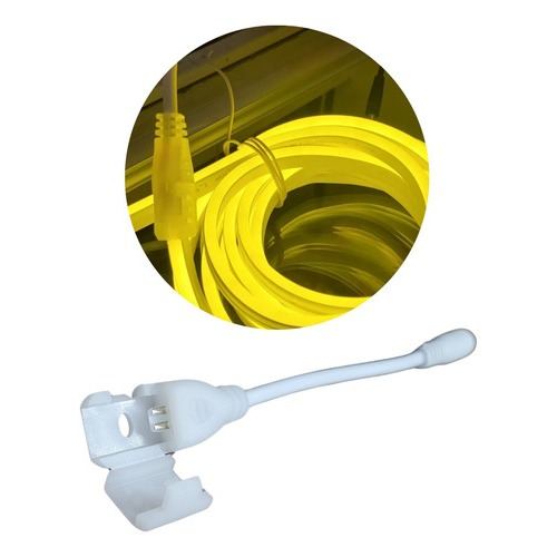 20 Conector Mangueira LED 2 Vias 6mm 3528 12v Fita Led
