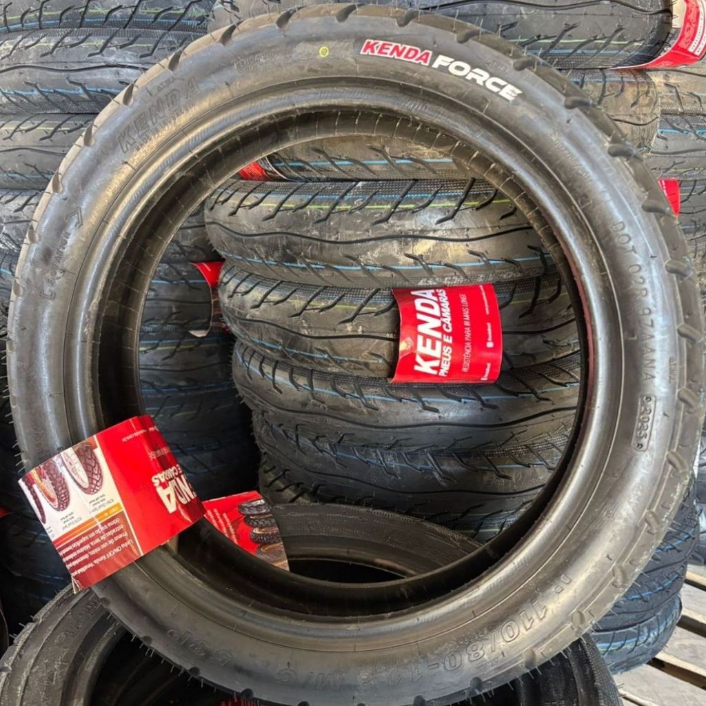 Pneu Kenda Dianteiro 110/80-14 53 + 130/70-13 K761 Sem Camara — imagem 2 de 2