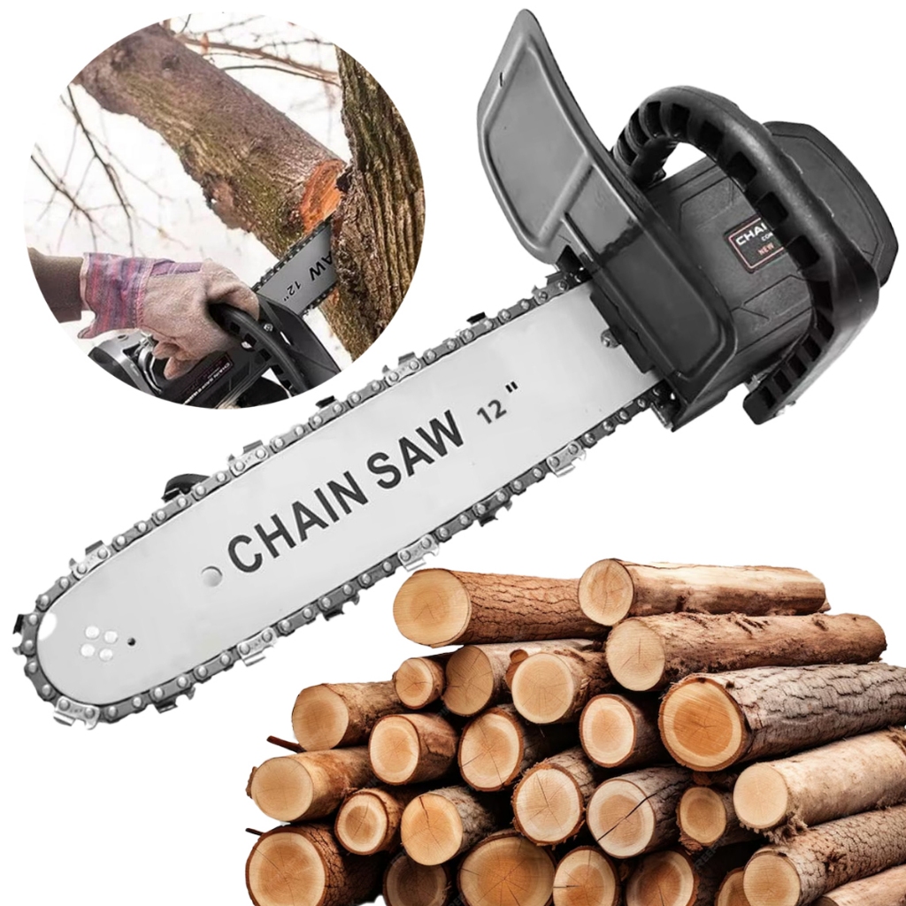 Adaptador Motoserra Esmerilhadeira Lixadeira 12" Corrente Afiada Alta Potência Corte Rápido Madeira E Galhos em Oferta na Shopee