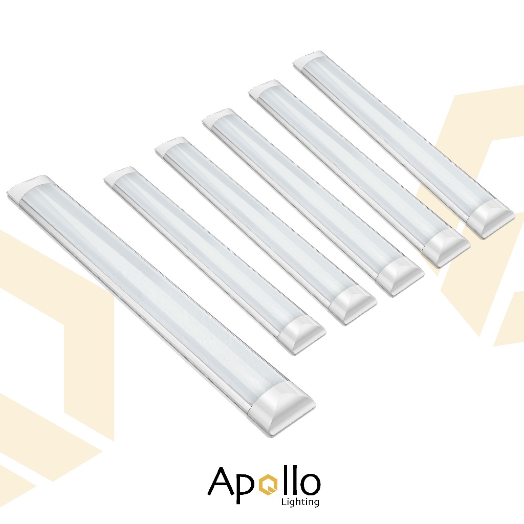 kit 6un 18w Luminaria slim Linear Led 60cm branco/ amarelo/ neutro calha Tubular Sobrepor em Oferta na Shopee