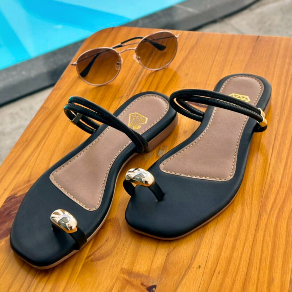 Sandália Feminina Rasteirinha Flat 34 ao 39 Super Confortável Ajustável Moda Verão Envio Rápido