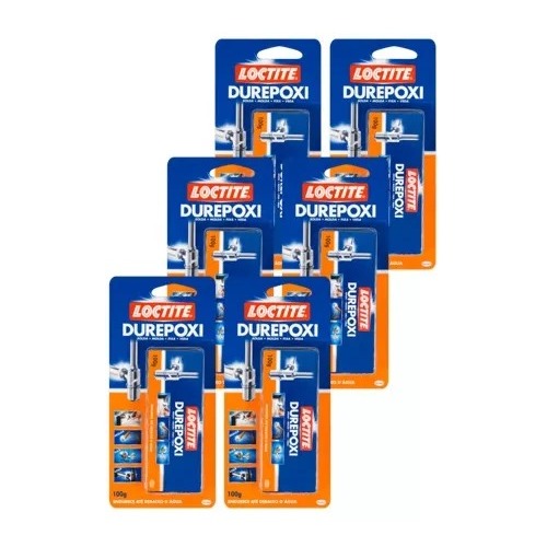 Kit com 6 - Durepóxi Adesivo Epóxi Massa Loctite 100g Henkel em Oferta na Shopee
