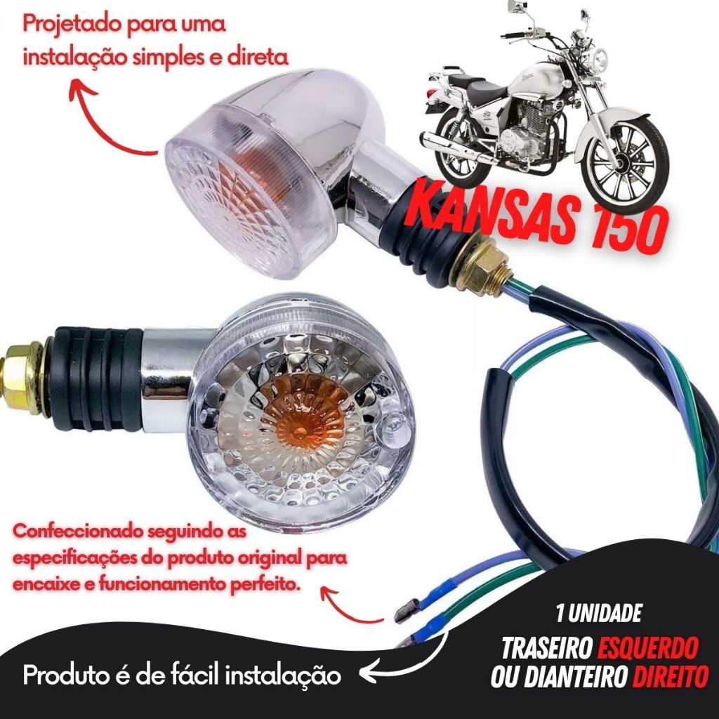 Seta Pisca Dafra Kansas 150 Dianteiro Direit Ou Traseiro Esq — imagem 2 de 2