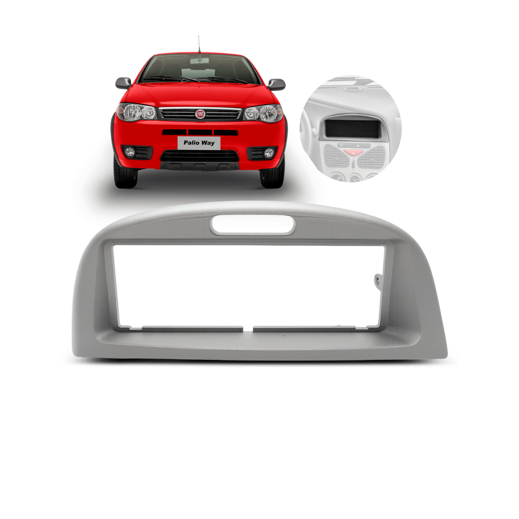 Moldura Painel Com Furo Rádio Relógio Fiat Palio G1 G2 G3 G4 2002 A 2014