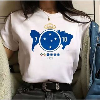 Camiseta UNISSEX Cruzeiro Estampada 100% Algodão Premium – PERSONALIZA COM SEU NOME ATRAS