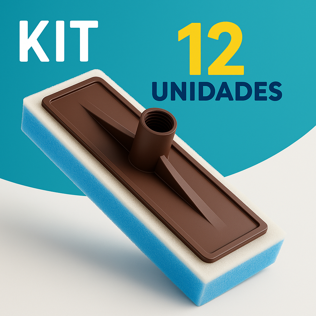 Kit 12 Refil Esponja Lava Vidro Box Banheiro Janela - Envio Em até 24h
