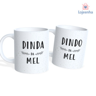 Caneca Dindos - Caneca Dinda - Caneca Dindo - Caneca Batizado - Caneca de Batismo - Presente Padrinhos - Madrinha
