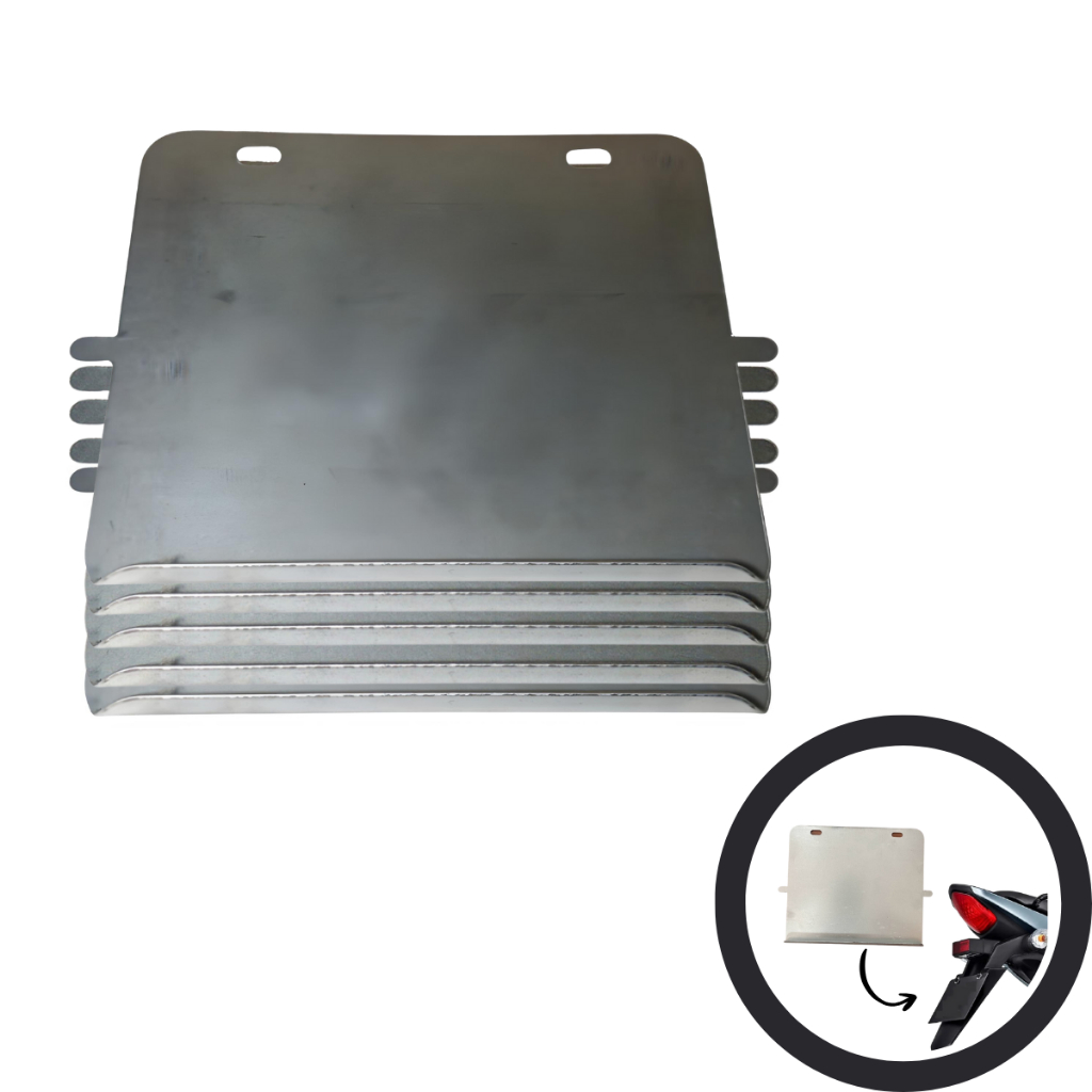 Suporte Placa Moto Reforçado Aço 1.2mm Chapa Grossa Padrão Mercosul Cg Fan Titan Start Xre 160 Yamaha