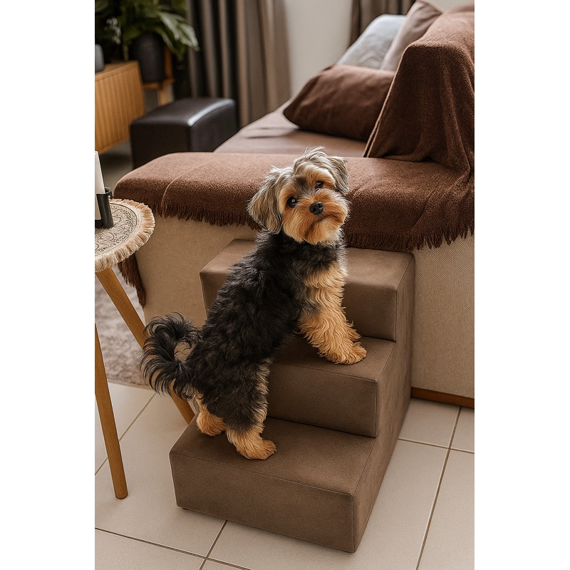 ENVIO IMEDIATO - Escada para PET para seu amigo - ESCADA ESTOFADA 3 DEGRAUS + BRINDE !!