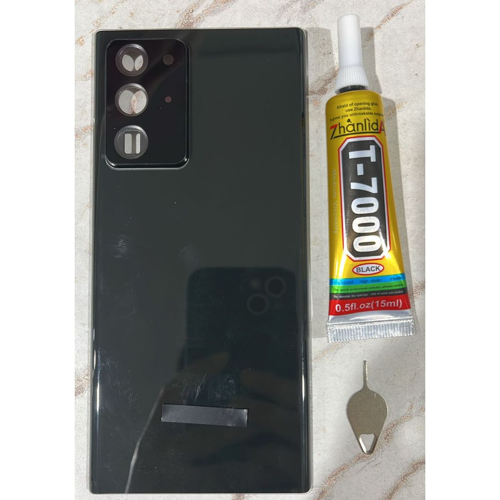 Detalhes do Tampa traseira vidro Com Lente Para Note 20 Ultra N986  + Cola Aleatório B7000 Ou T7000 15ml + Chavinha do Gaveta